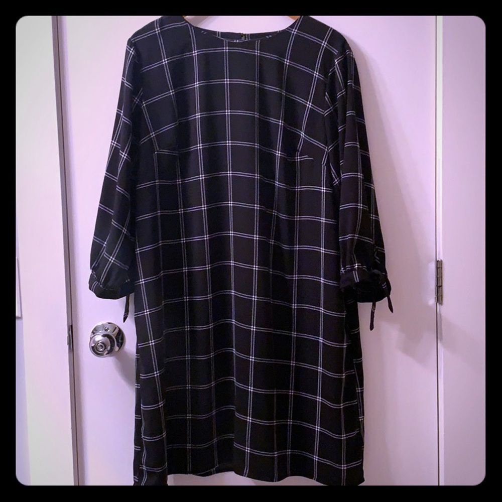 Plaid sheath dress
